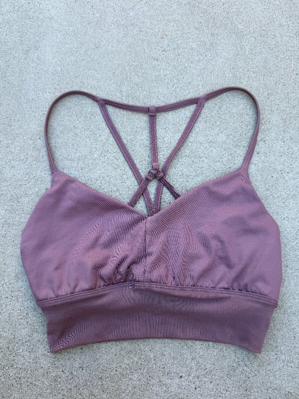Alo Yoga Purple Strappy Athletic Sports Bra Women Size XS